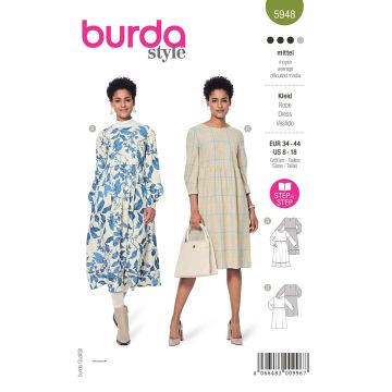 Burda patroon 5948 maat 34 t/m 44