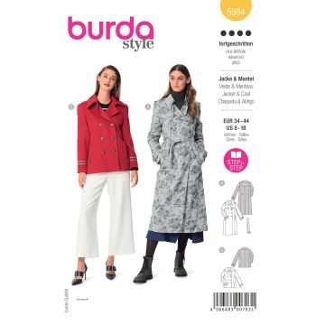Burda patroon 5984 maat 34 t/m 44