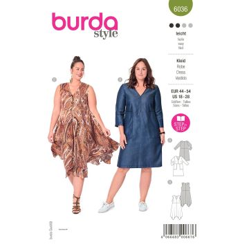 Burda patroon 6036 maat 44 t/m 54