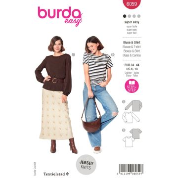 Burda patroon 6059 maat 34 t/m 44
