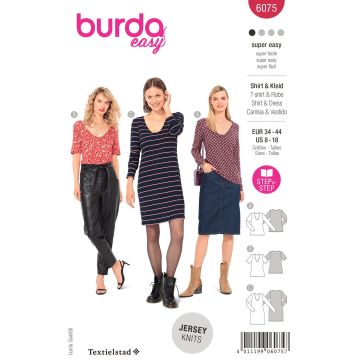 Burda patroon 6075 maat 34 t/m 44
