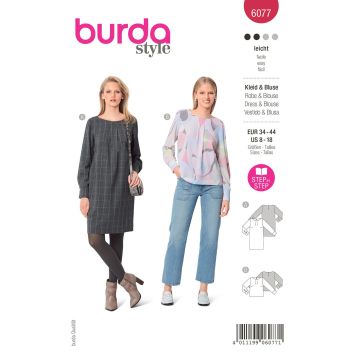 Burda patroon 6077 maat 34 t/m 44