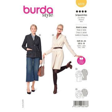 Burda patroon 6078 maat 34 t/m 44