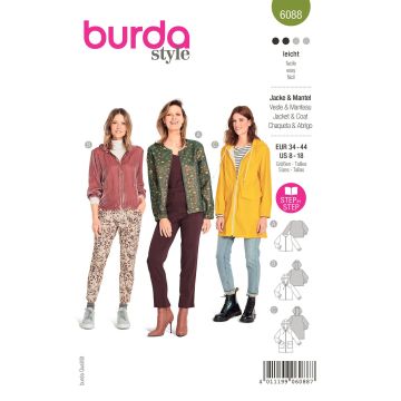 Burda patroon 6088 maat 34 t/m 44