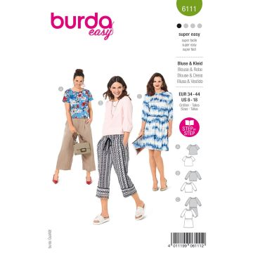 Burda patroon 6111 maat 34 t/m 44