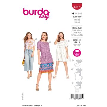 Burda patroon 6117 maat 34 t/m 44