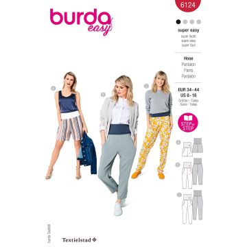 Burda patroon 6124 maat 34 t/m 44