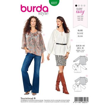 Burda patroon 6227 maat 34 t/m 44
