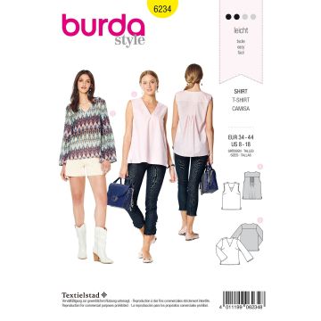Burda patroon 6234 maat 34 t/m 44