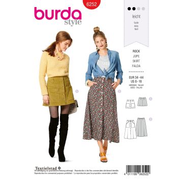 Burda patroon 6252 maat 34 t/m 44