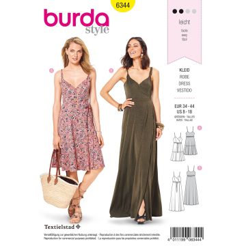 Burda patroon 6344 maat 34 t/m 44