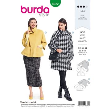 Burda patroon 6372 maat 34 t/m 44