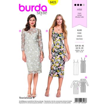 Burda patroon 6423 maat 36 t/m 46