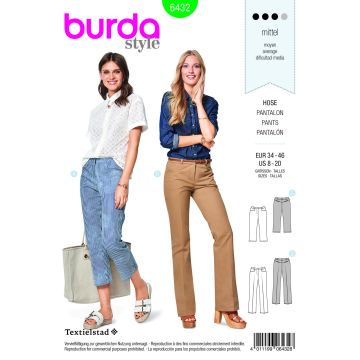 Burda patroon 6432 maat 34 t/m 46