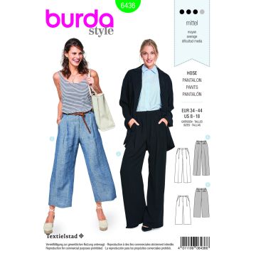 Burda patroon 6436 maat 34 t/m 44