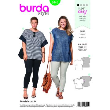 Burda patroon 6445 maat 46 t/m 60