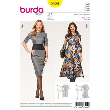 Burda patroon 6454 maat 34 t/m 44