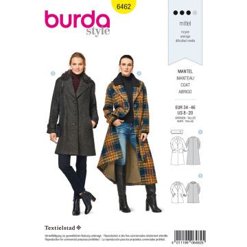 Burda patroon 6462 maat 34 t/m 46