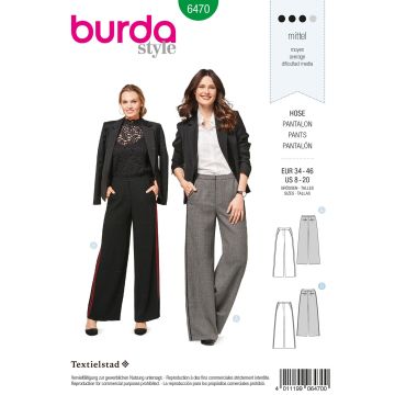 Burda patroon 6470 maat 34 t/m 46
