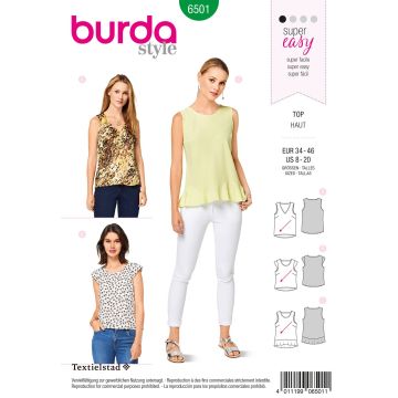 Burda patroon 6501 maat 34 t/m 46