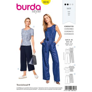 Burda patroon 6516 maat 34 t/m 46