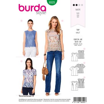 Burda patroon 6525 maat 34 t/m 46