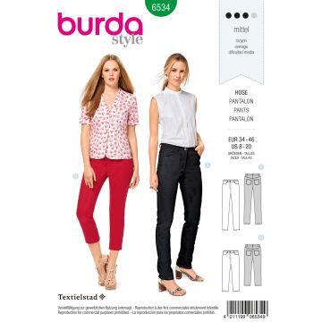 Burda patroon 6534 maat 34 t/m 46