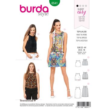 Burda patroon 6541 maat 32 t/m 44