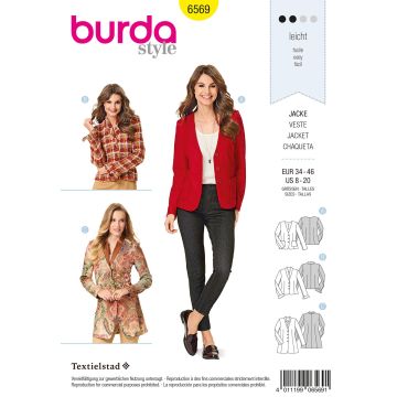 Burda patroon 6569 maat 34 t/m 46