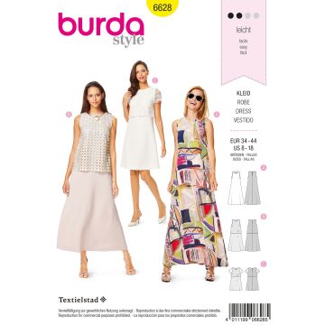Burda patroon 6628 maat 34 t/m 44