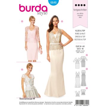 Burda patroon 6646 maat 34 t/m 44