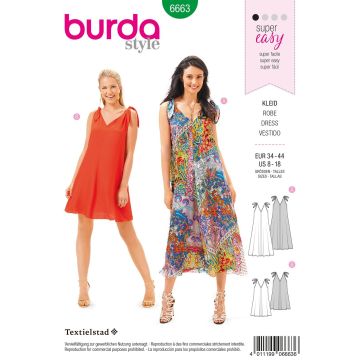 Burda patroon 6663 maat 34 t/m 44