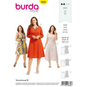 Burda patroon 6680 maat 46 t/m 60