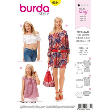 Burda patroon 6684 maat 34 t/m 46