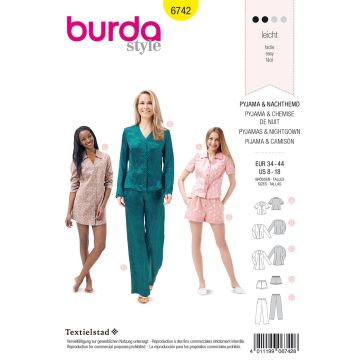 Burda patroon 6742 maat 34 t/m 44