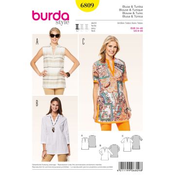Burda patroon 6809 maat 34 t/m 46
