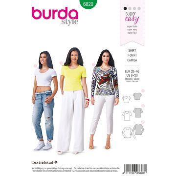 Burda patroon 6820 maat 32 t/m 46
