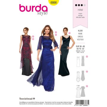 Burda patroon 6866 maat 36 t/m 48