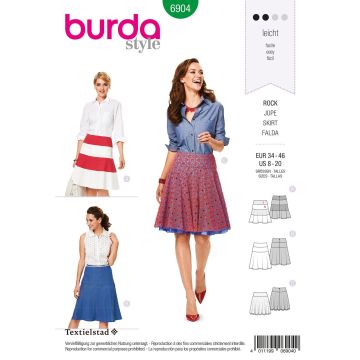 Burda patroon 6904 maat 34 t/m 48