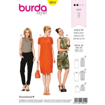 Burda patroon 6914 maat 34 t/m 46