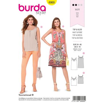 Burda patroon 6969 maat 34 t/m 46