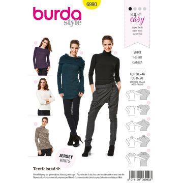 Burda patroon 6990 maat 34 t/m 46
