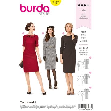 Burda patroon 7137 maat 36 t/m 54
