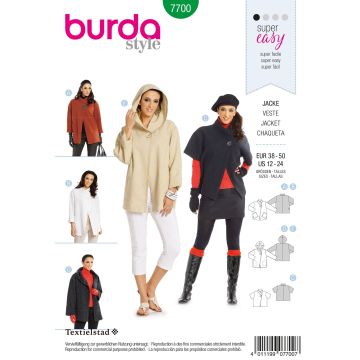 Burda patroon 7700 maat 38 t/m 50