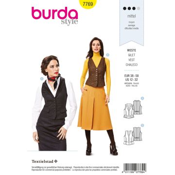 Burda patroon 7769 maat 38 t/m 56