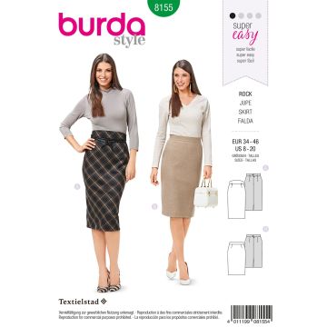 Burda patroon 8155 maat 34 t/m 46