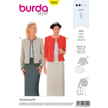Burda patroon 8949 maat 34 t/m 46