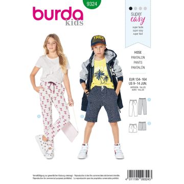 Burda patroon 9324 maat 134 t/m 164