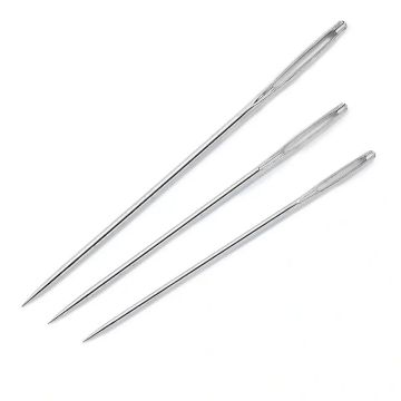 PRYM Borduurnaalden zonder punt st.24 0,80x37mm zilverkleurig 124172