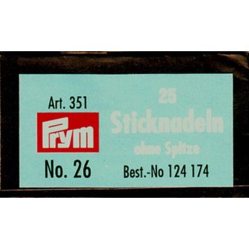 PRYM Borduurnaalden zonder punt st.26 0,60x34mm zilverkleurig 124174